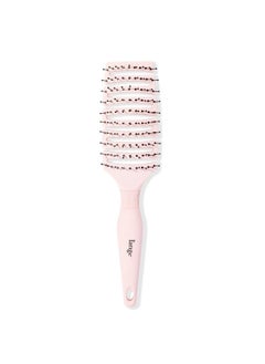 L'ANGE HAIR L'ANGE HAIR Siena Flexi Curved Vented Hair Brush | Detangle Brush with Nylon Bristles | Best Brush for Tangles and Knots | Ideal Brush for Men and women | Flexible Vented Brush for Airflow (Blush)  - Image 1