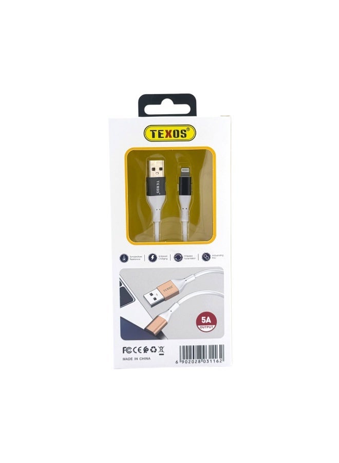 TEXOS TX-CL08 3M 5A Quick Charge Hi-Speed Fast Data Cable - Image 2