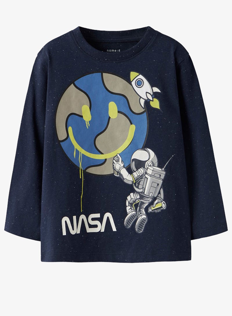 NAME IT Kids Nasa Graphic Crew Neck T-Shirt - Image 1
