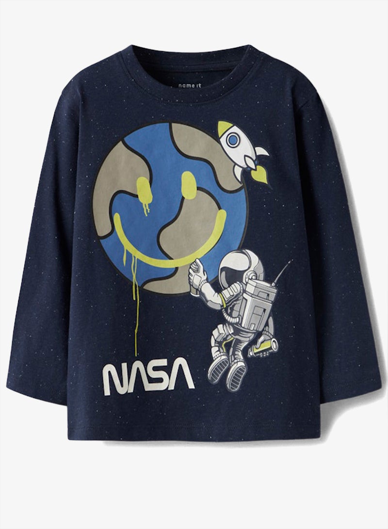 NAME IT Kids Nasa Graphic Crew Neck T-Shirt - Image 4