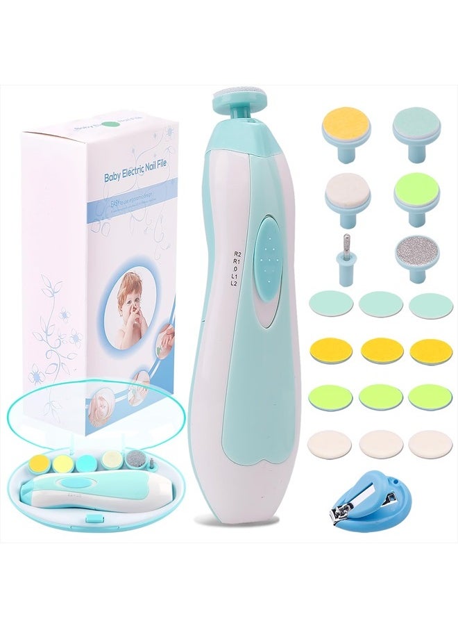 Consevisen - Baby Nail Trimmer Electric Nail File Baby Nail Clippers, Safe Nail Filer Grinder Kit for Newborn Infant Toddler Kids or Adults Toes Fingernails Care Trim Polish, with Led Light and 10 Grinding Heads - Image 1