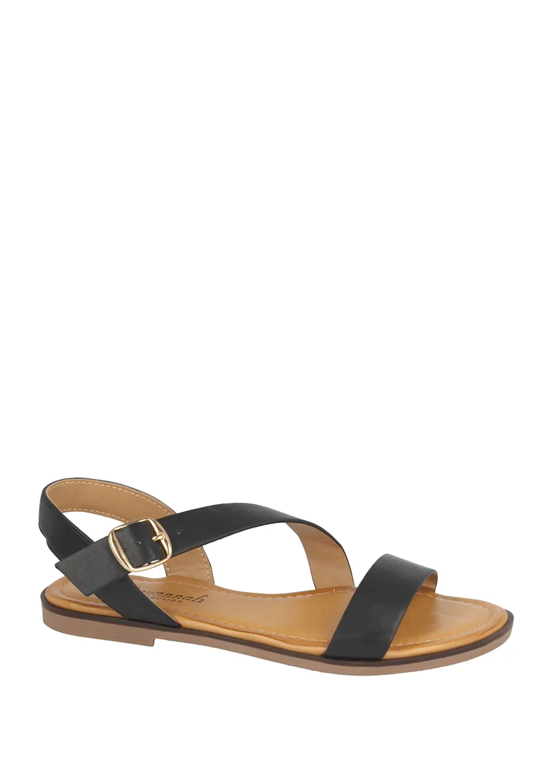 ELLA Strappy Flat Sandal With Buckle
