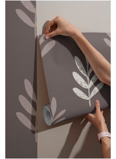 Home Gallery Boho Herbs  Fabric Wallpaper Covers An Area ​​Up To 4.2Mx3M With Adhesive  And Smoothing Tool  - Image 1