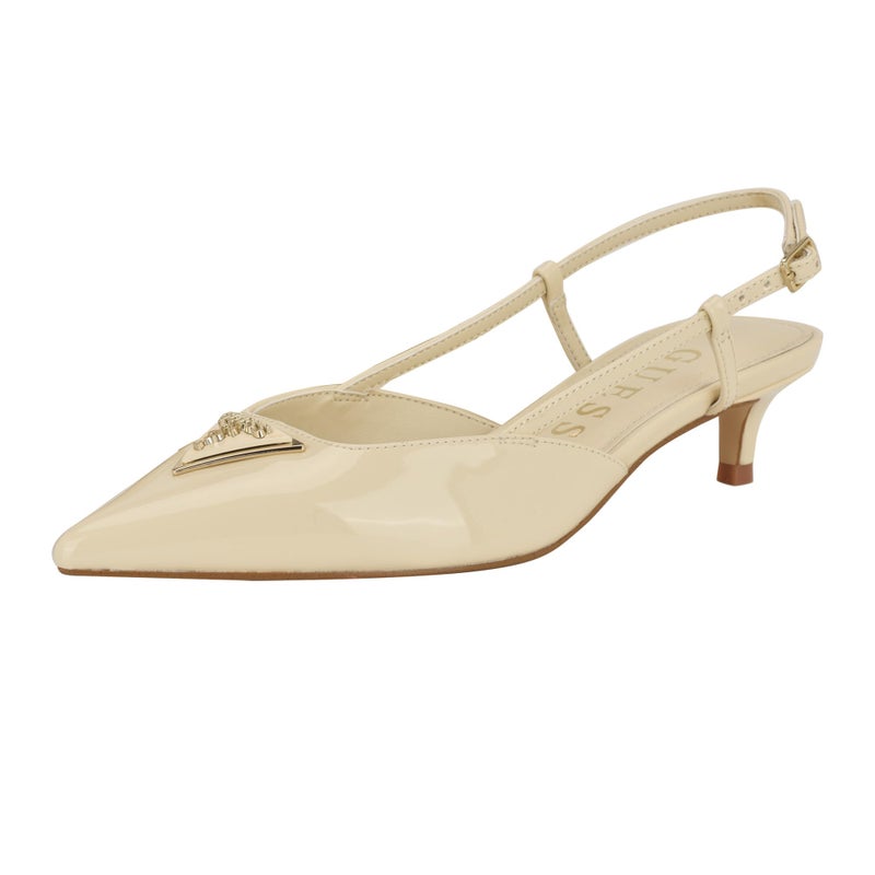 Guess Women's JESSON Pump, Ivory Patent 151, 7.5 - Image 3