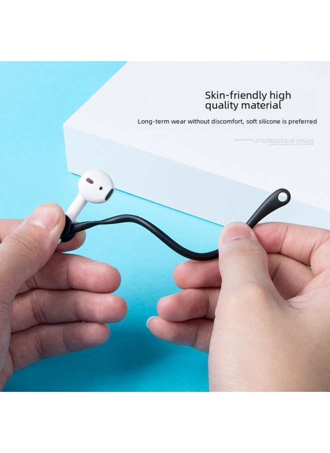 Generic - Suitable For Apple Bluetooth 3 Generation Headset Hook Airpods Silicone Case Sports Wireless Anti-lost Ear Hook-Color:Red - Image 1