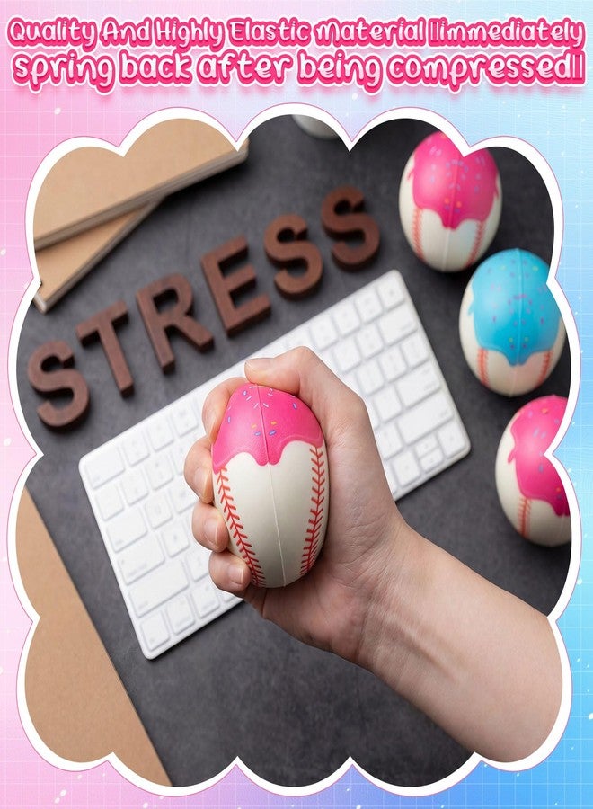 PullCrease 30 Pcs Baseball LCE Cream Drip Stress Balls 2.5 in Soft Foam Baseballs Sports Squeeze Balls for Summer Sports Birthday Party Supplies Favor Gift Goody Bag Stuffers Game Reward Prize - Image 4