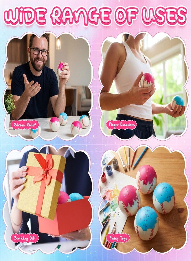 PullCrease 30 Pcs Baseball LCE Cream Drip Stress Balls 2.5 in Soft Foam Baseballs Sports Squeeze Balls for Summer Sports Birthday Party Supplies Favor Gift Goody Bag Stuffers Game Reward Prize - Image 5
