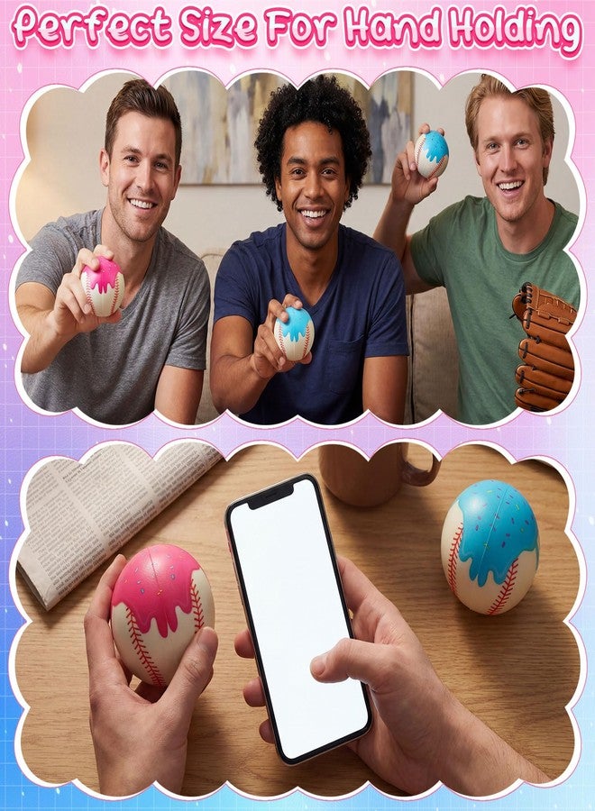 PullCrease 30 Pcs Baseball LCE Cream Drip Stress Balls 2.5 in Soft Foam Baseballs Sports Squeeze Balls for Summer Sports Birthday Party Supplies Favor Gift Goody Bag Stuffers Game Reward Prize - Image 3