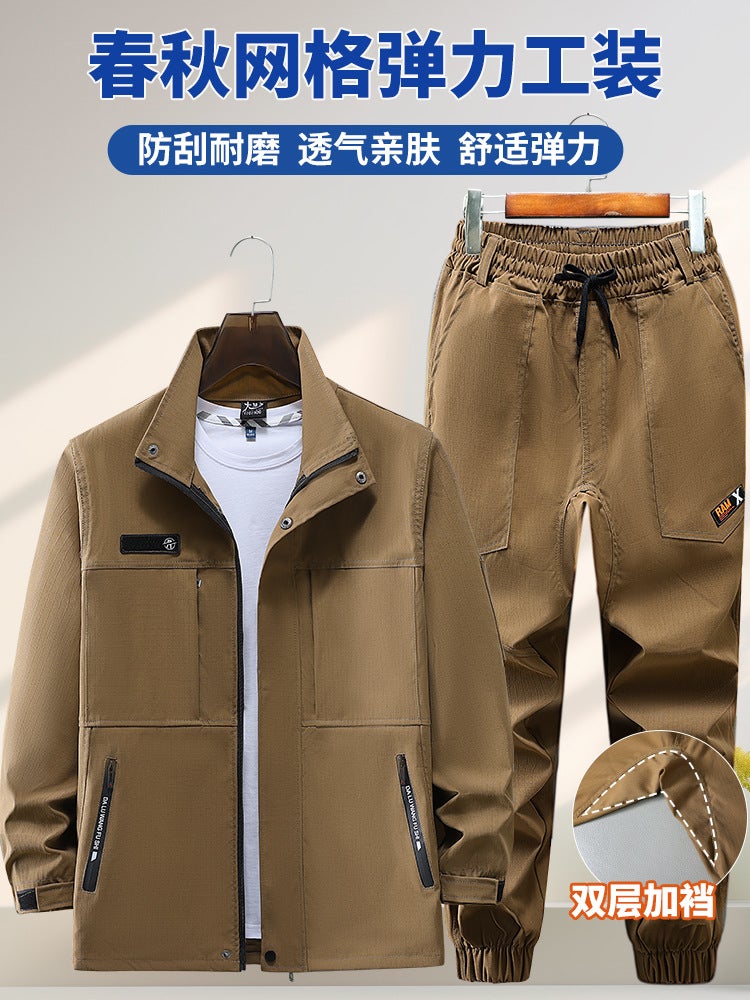 Anti-Wear Suit Anti-Tear Tooling Labor Protection Electric Welding Camouflage Clothing Thickened Breathable Auto Repair Training Clothing - Image 3