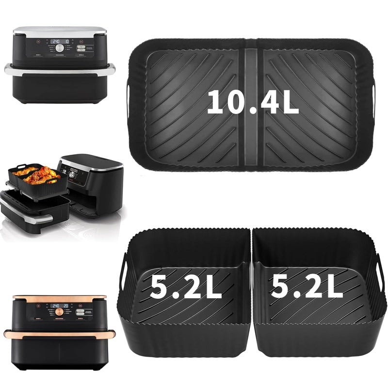 Pietuley بطانات هوائية كبيرة من السيليكون من بيتيولي لمقلاة الهواء نينجا فليكس دراور ملحقات AF500UK نينجا فودي فليكس دراور مقلاة الهواء المزدوجة 104L AF500UK