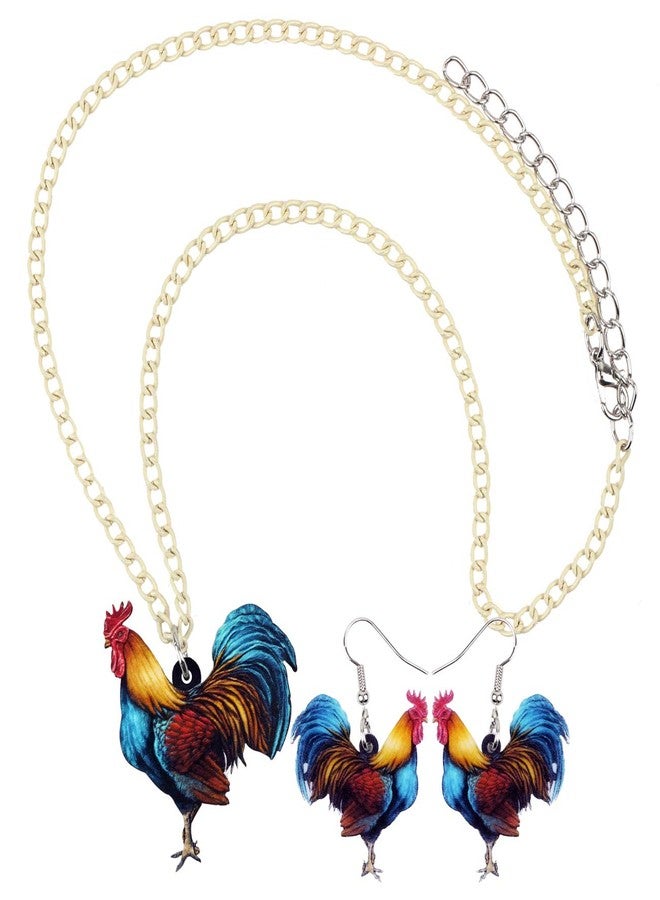 DUOWEI Acrylic Chicken Jewelry Sets Hen Jewelry for Women Charms Gifts (Multicolor) - Image 5