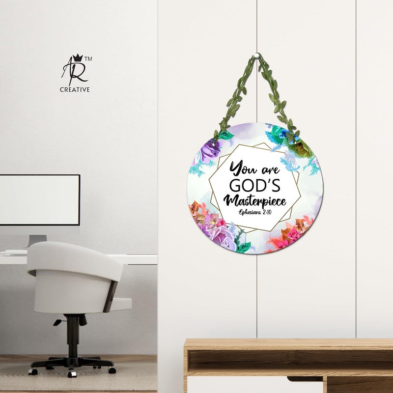 AR Creative You Are Gods Bible Verse Wall Hanging For Home Decoration Bible Quotes MDF Wooden Wall Art Bible Verse Home Office Decor Wall Wood Hanger 105 inch x 105 inch - Image 4
