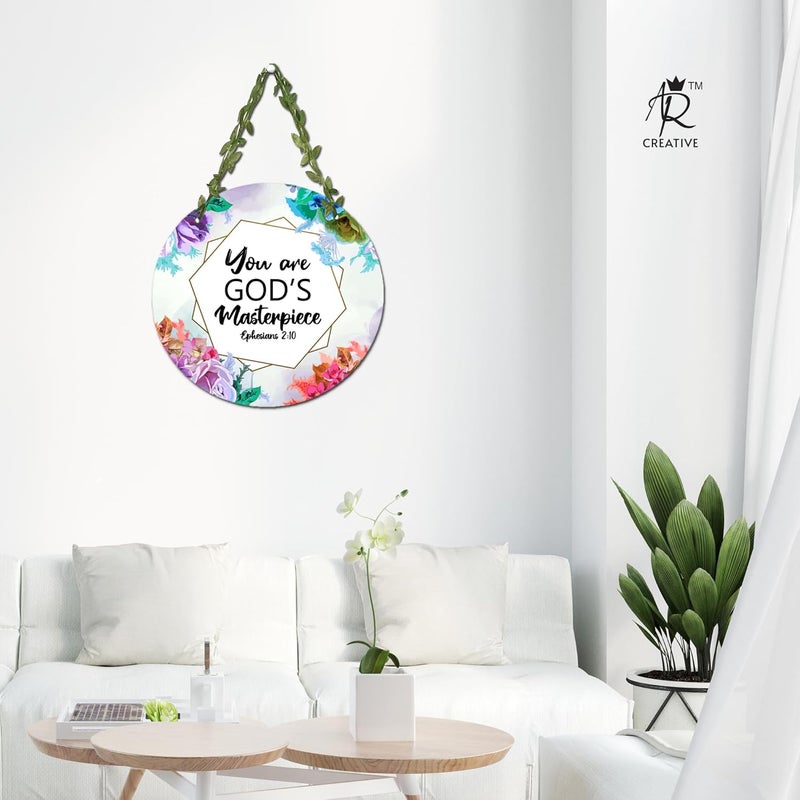 AR Creative You Are Gods Bible Verse Wall Hanging For Home Decoration Bible Quotes MDF Wooden Wall Art Bible Verse Home Office Decor Wall Wood Hanger 105 inch x 105 inch - Image 2