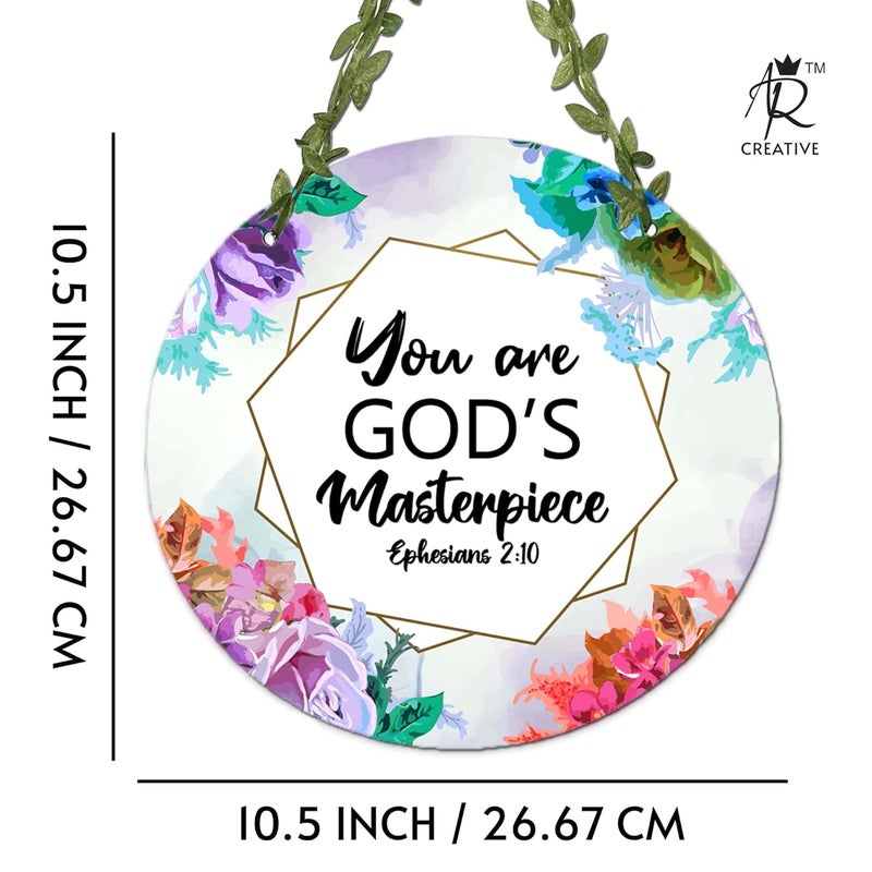 AR Creative You Are Gods Bible Verse Wall Hanging For Home Decoration Bible Quotes MDF Wooden Wall Art Bible Verse Home Office Decor Wall Wood Hanger 105 inch x 105 inch - Image 5