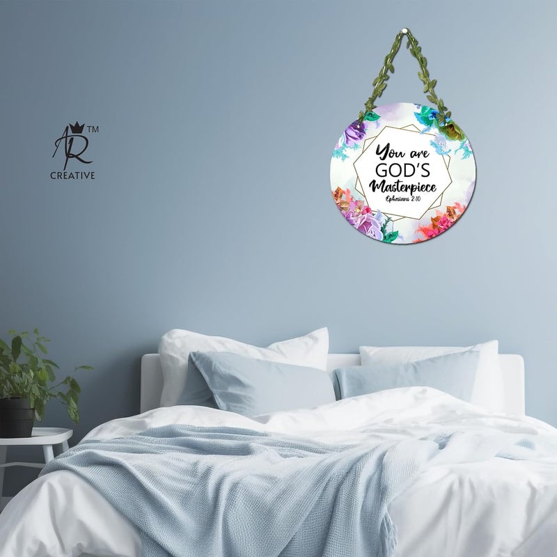 AR Creative You Are Gods Bible Verse Wall Hanging For Home Decoration Bible Quotes MDF Wooden Wall Art Bible Verse Home Office Decor Wall Wood Hanger 105 inch x 105 inch - Image 3