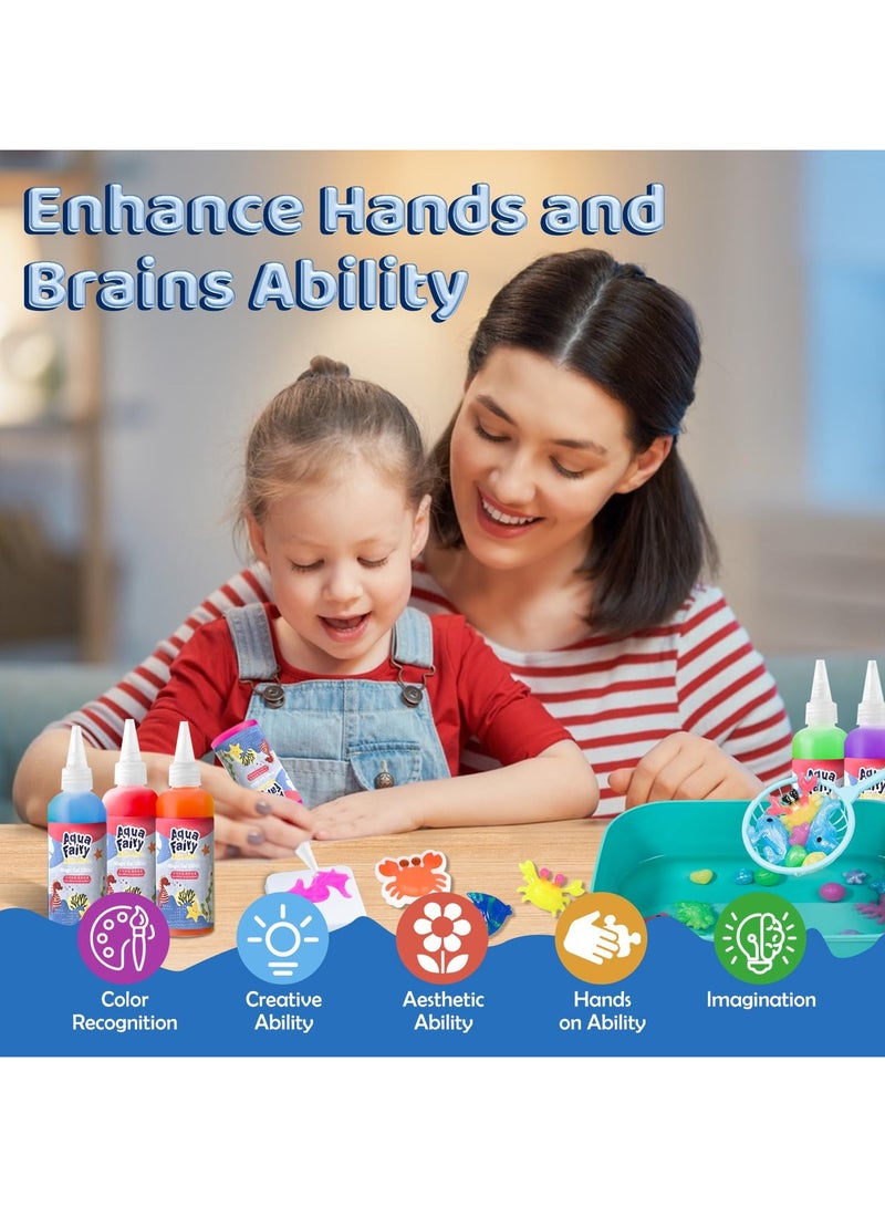 HI-FINE Magic Water Elf Kit, Aqua Fairy Water Gel, 100ml Large Capacity Set with 12 Shape Molds, Kids' Creative DIY Handmade Water Toy, 6 Colors - Image 4