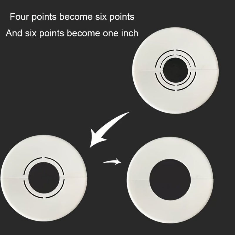3Pcs White Round Hole Angle Valve Decorative Cover for Faucet Pipe - Image 2