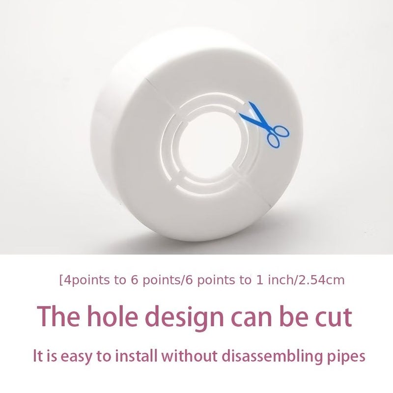 3Pcs White Round Hole Angle Valve Decorative Cover for Faucet Pipe - Image 4