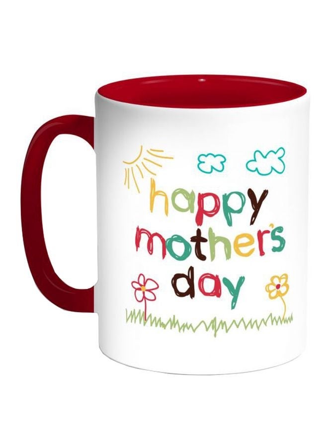 RYN Happy Mother'S Day Printed Coffe Mug Red/White/Green