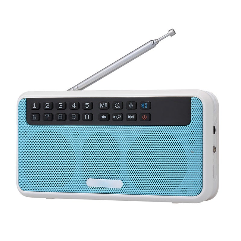 Blue Bluetooth Speaker - Multifunctional Music Player With LED Display, Selfie Mode, HD Stereo Speakers, FM Radio, Hands-free Calls, Recording Function, Flashlight, Timing Shutdown, TF Card Support fo - Image 1
