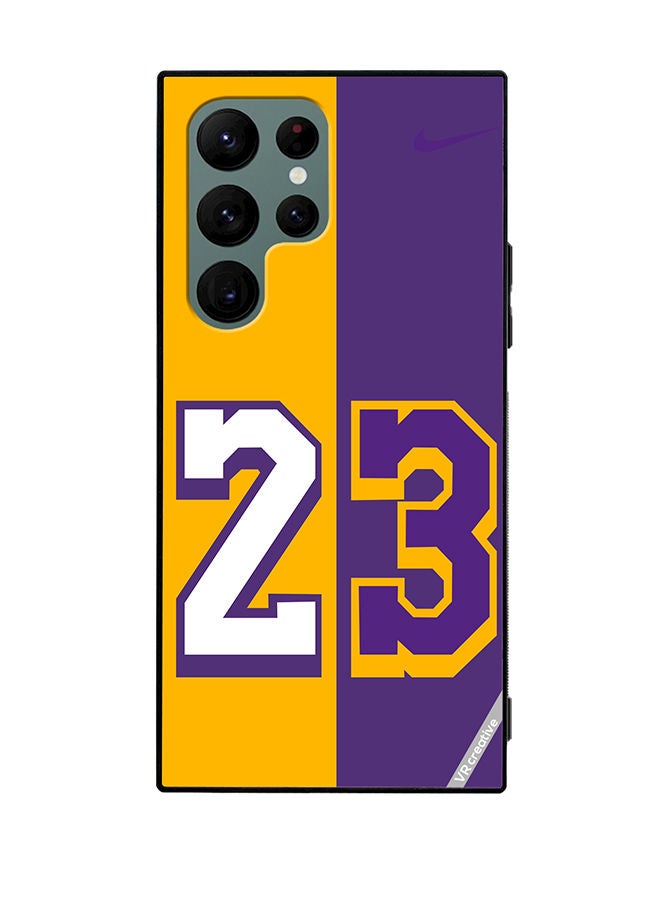 VR CREATIVE Protective Case Cover For Samsung Galaxy S22 Ultra 5G Purple Yellow Design Multicolour - Image 1