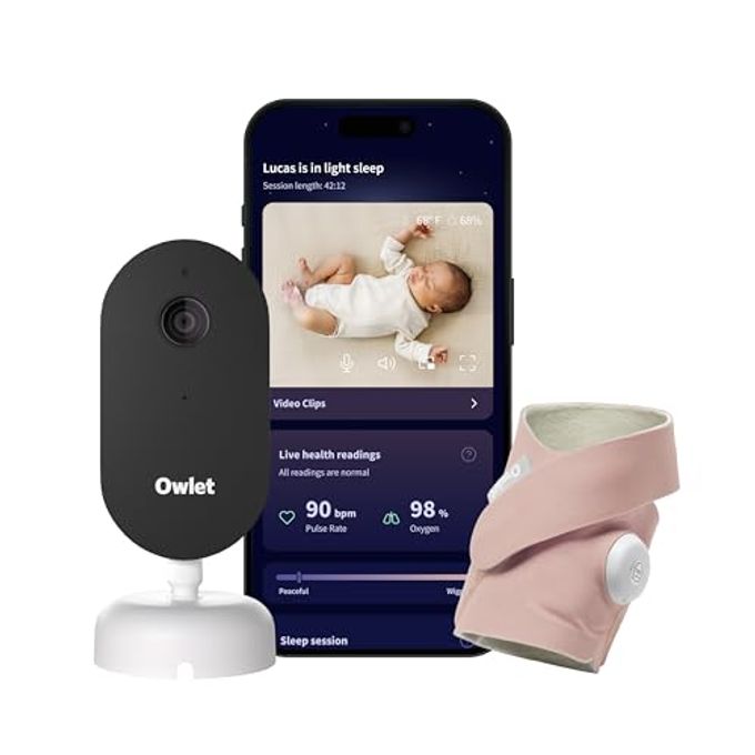 Owlet Dream Duo (Gen 3) Smart Baby Monitor All-In-One Bundle 2K Hd Video Baby Monitor With Alerts & Owlet Dream Sock Tracks BabyS Oxygen, Heart Rate & Sleep | Health Insights Via App | Dusty Rose - Image 4