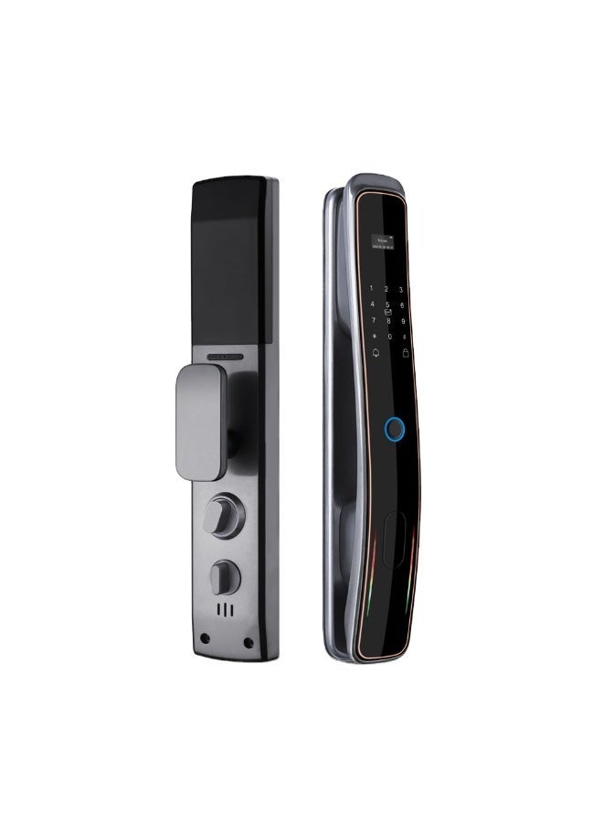Tuya Smart door lock equipped with a camera and supports fingerprint, password, phone application (Tuya Smart), card and key - Image 1