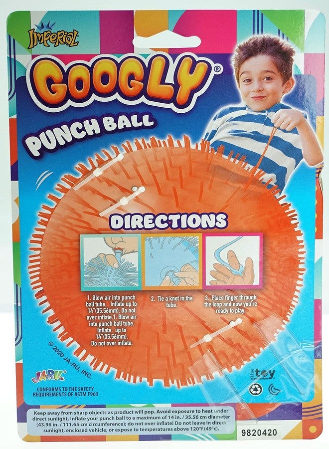 JA-RU Giant 14" Puffer Ball (1 Punch Ball Assorted) Inflatable Soft Spike Ball. Squishy Toys for Kids. Stress Relief Sensory Fidget Toys. Party Favors & Goodie Bag Stuffers. 6703-1 - Image 5