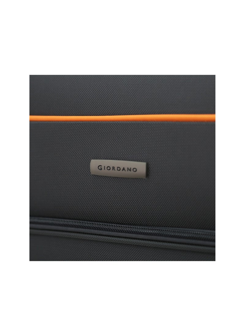 GIORDANO Softside Luggage Spinner Trolley Bag 3 Pieces Set,Grey (S-20",M-24",L-28")  - Image 3