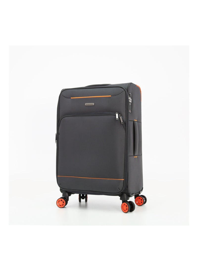 GIORDANO Softside Luggage Spinner Trolley Bag 3 Pieces Set,Grey (S-20",M-24",L-28")  - Image 2