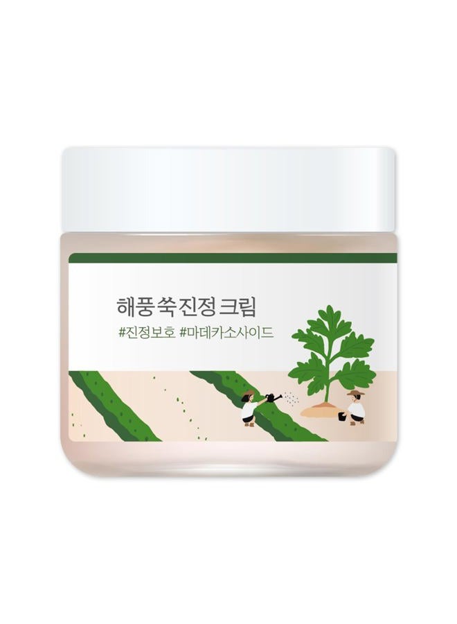 ROUND LAB Mugwort Calming Cream 80ml / Soothing, Moisturizing, Madecassoside, Calming Cream - Image 1