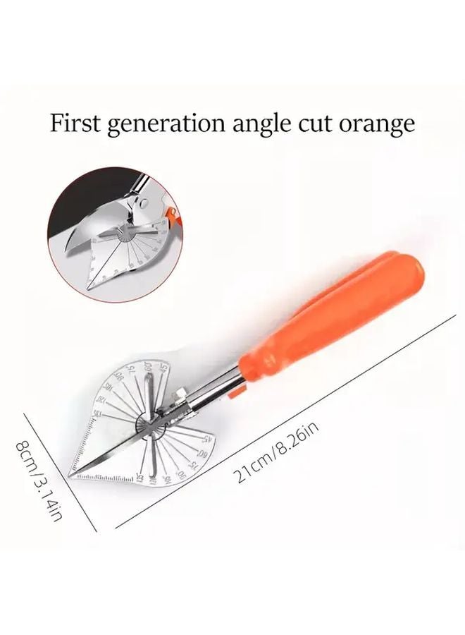 Orange Woodworking Scissors 45 and 90 Degree Groove Angles Polished Steel for U Edge Sealing - Image 1