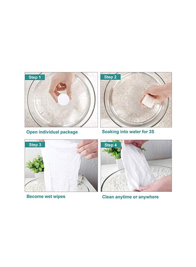 Zaboon Towel 5Pc Reusable Compressed Bath Towels Tablets, 100% Cotton Disposable Washcloth For Travel Business Trip Home, Compact Towel, 30Cm X 70Cm - Image 3
