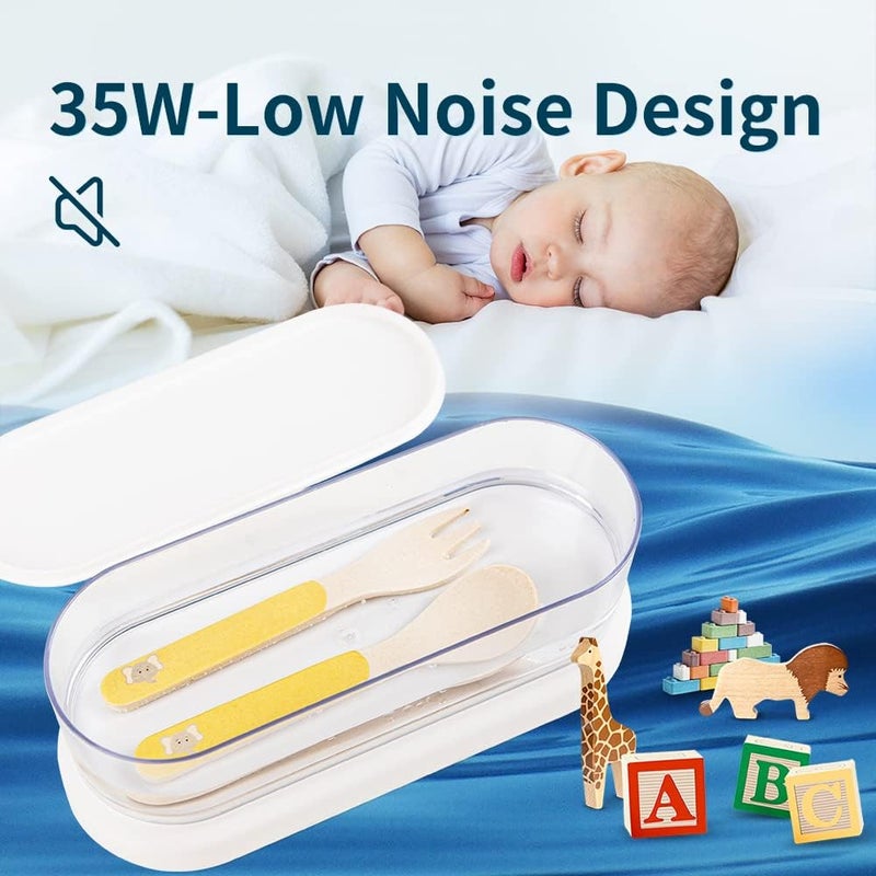 Luckam منظف مجوهرات بالموجات فوق الصوتية، 45 كيلو هرتز منظف محمول منزلي لجميع المجوهرات، خواتم، أقراط، قلائد، فضة، حافظات، نظارات، ساعات، عملات، شفرات الحلاقة - Image 5