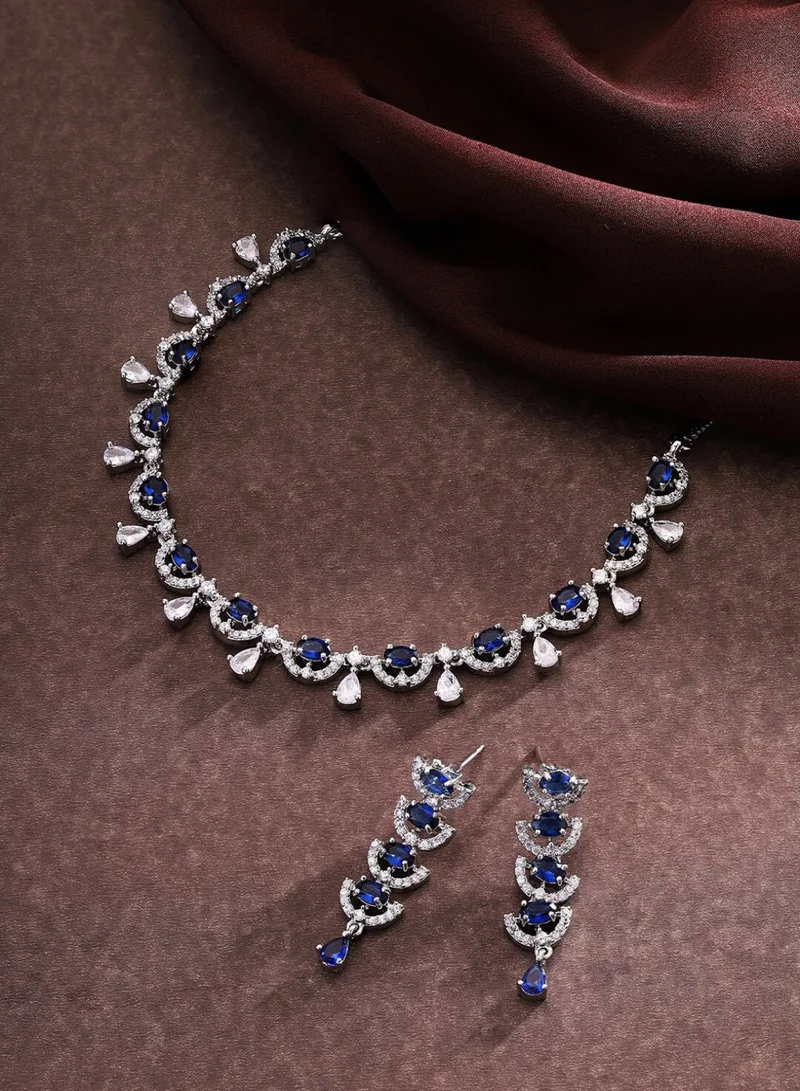 برياسي American Diamond-studded Jewellery Set