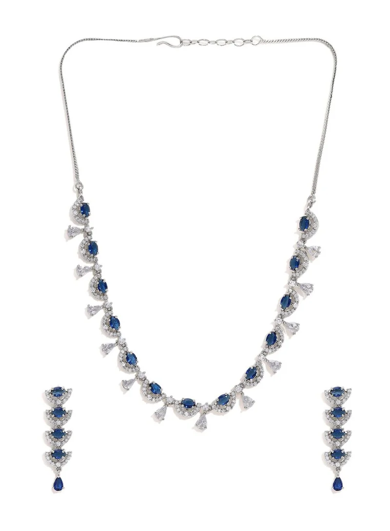 برياسي American Diamond-studded Jewellery Set