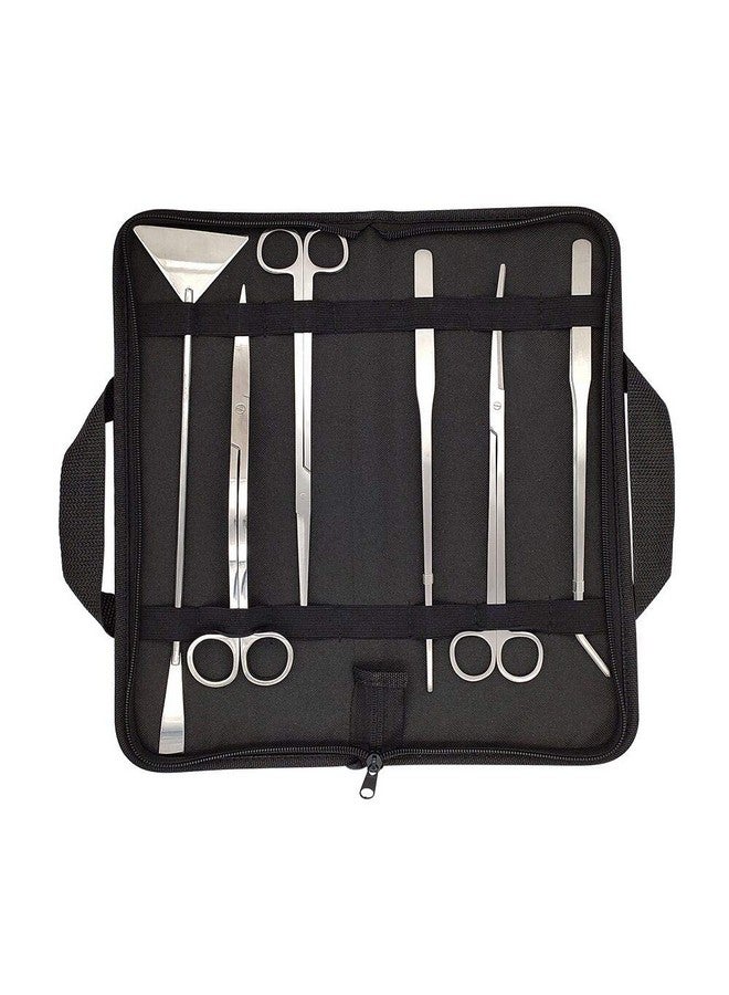 BornFeel Aquascaping Tools 7 in 1 Kit Aquarium Plant Scissors Tools Set Curved & Waved Scissor Tweezers Spatula Stainless Steel Anti Rust Tools for Fish Tank Cleaning Plant Trimming - Image 3