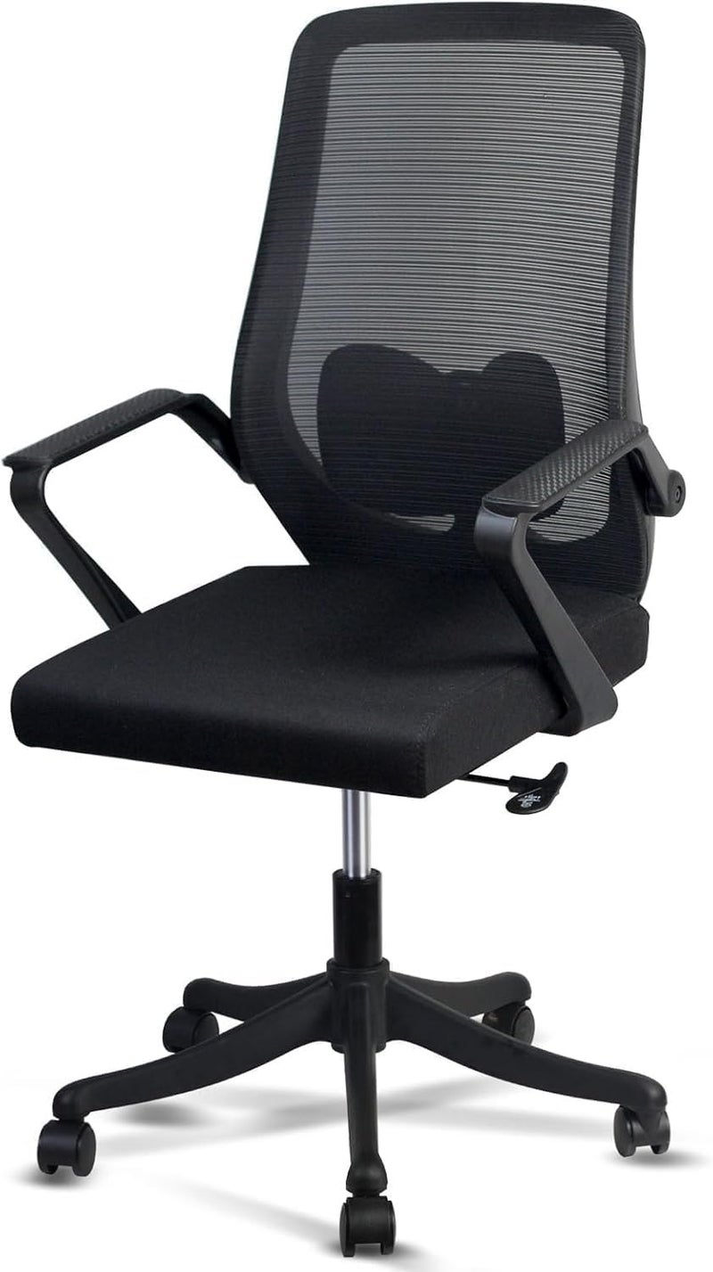 SKY-TOUCH Ergonomic Office Chair Desk Chair Computer Chair Lumbar Support Height Adjustable Large Space Padded Seat Cushion｜With Tilt Back｜Mesh Breathable Backrest｜60*57*111Cm,Black - Image 1