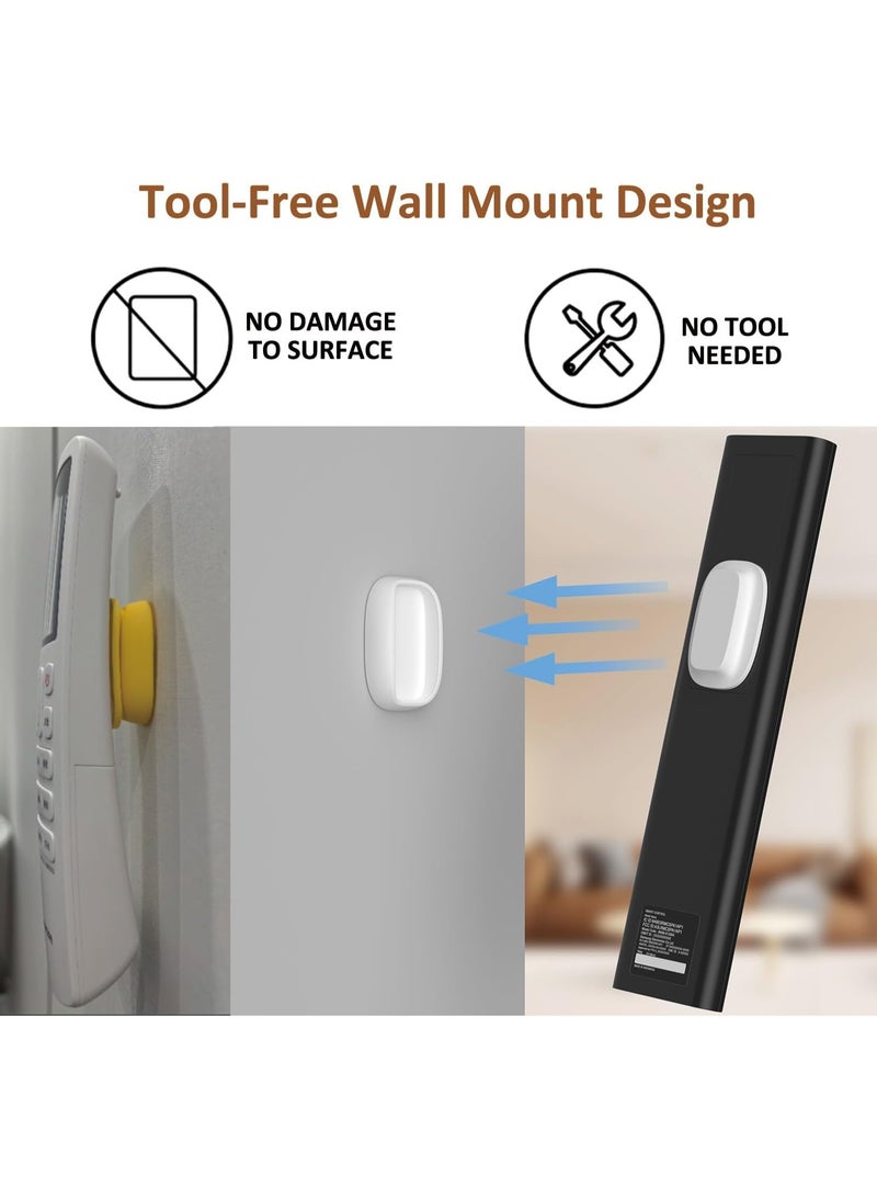 4 Pack Upgraded Magnetic Remote Control Holder Wall Mount - Enhanced N52 Magnets & Stronger Adhesive, No-Drill Remote Organizer for TV/Fan/AC Remotes - Image 2