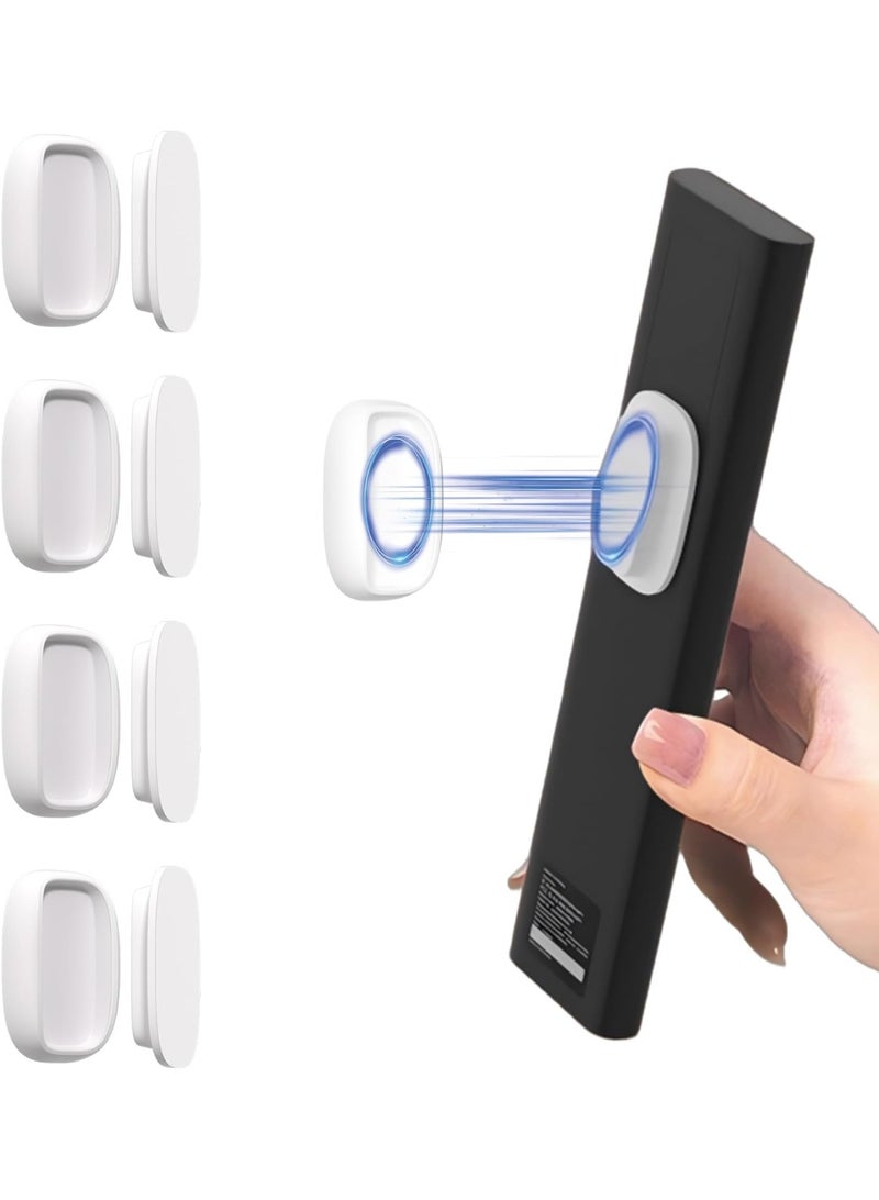 4 Pack Upgraded Magnetic Remote Control Holder Wall Mount - Enhanced N52 Magnets & Stronger Adhesive, No-Drill Remote Organizer for TV/Fan/AC Remotes - Image 1