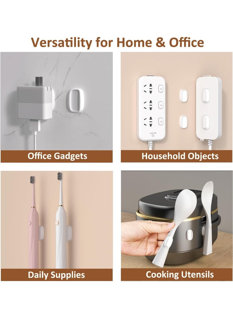 4 Pack Upgraded Magnetic Remote Control Holder Wall Mount - Enhanced N52 Magnets & Stronger Adhesive, No-Drill Remote Organizer for TV/Fan/AC Remotes - Image 3