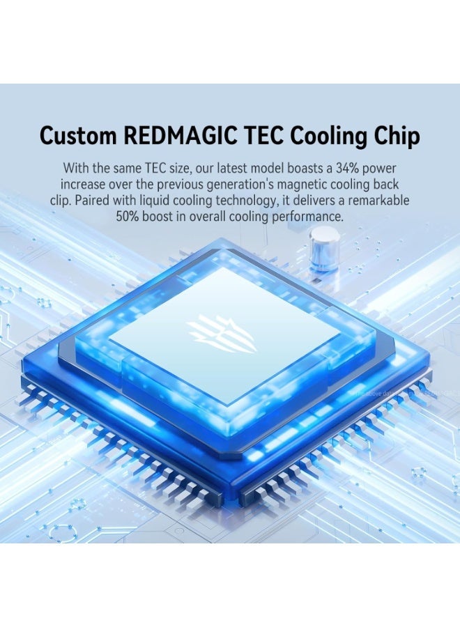 نوبيا ريد ماجيك مُبرِّد الهاتف RedMagic 5 Pro المغناطيسي لجهاز الهاتف/الكمبيوتر اللوحي - مروحة تبريد قوية بقوة 36 واط مع حامل حراري من الجرافين وتركيب مغناطيسي ومشبك - مروحة تبريد للهواتف الذكية والكمبيوترات اللوحية والأيباد ووحدة Steam Deck (مثالية لـ PUBG Mobile وCOD وغيرها) - Image 3
