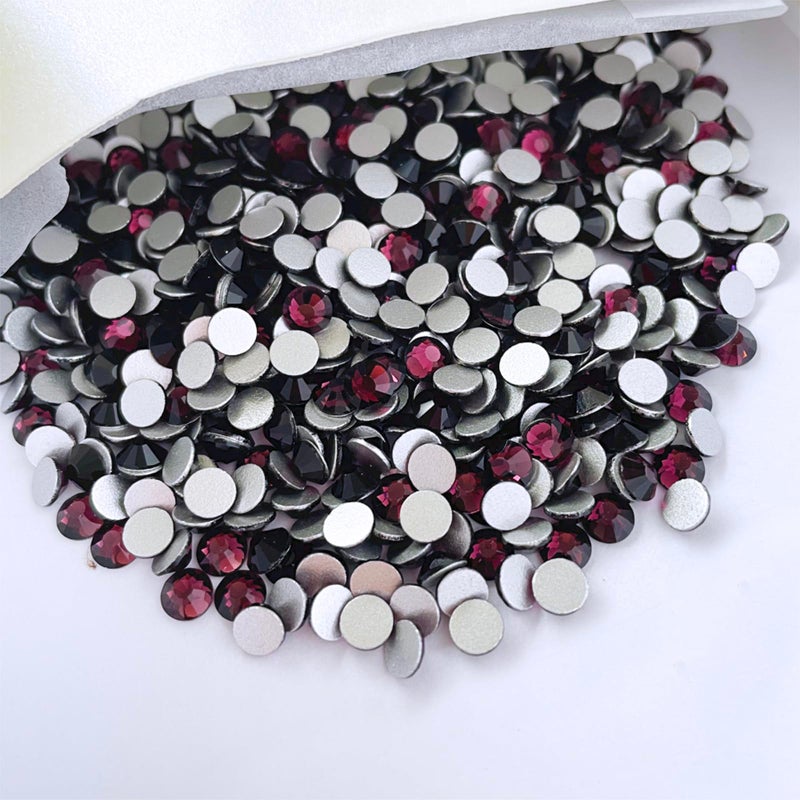 Yantuo Flat Back Rhinestones Black Crystal AB ss20 1440 Pcs 5mm Round Non Hotfix Glass Stones Bling Gems for Nail ArtTumbler CupShoesDIY CraftsBling Project
