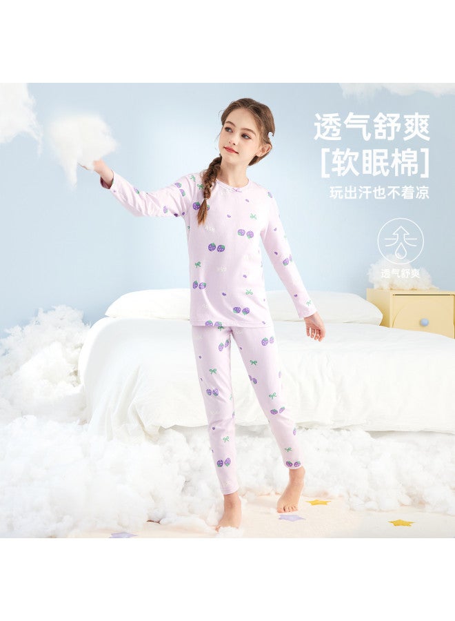 ASK JUNIOR Girls' Autumn Pajama Set Long Sleeve Homewear Children's Thermal Underwear - Image 5