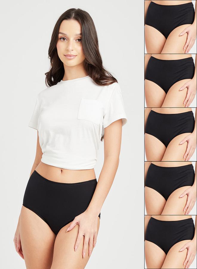 Styli Pack of 5 - Cotton Solid Full Brief  - Image 1