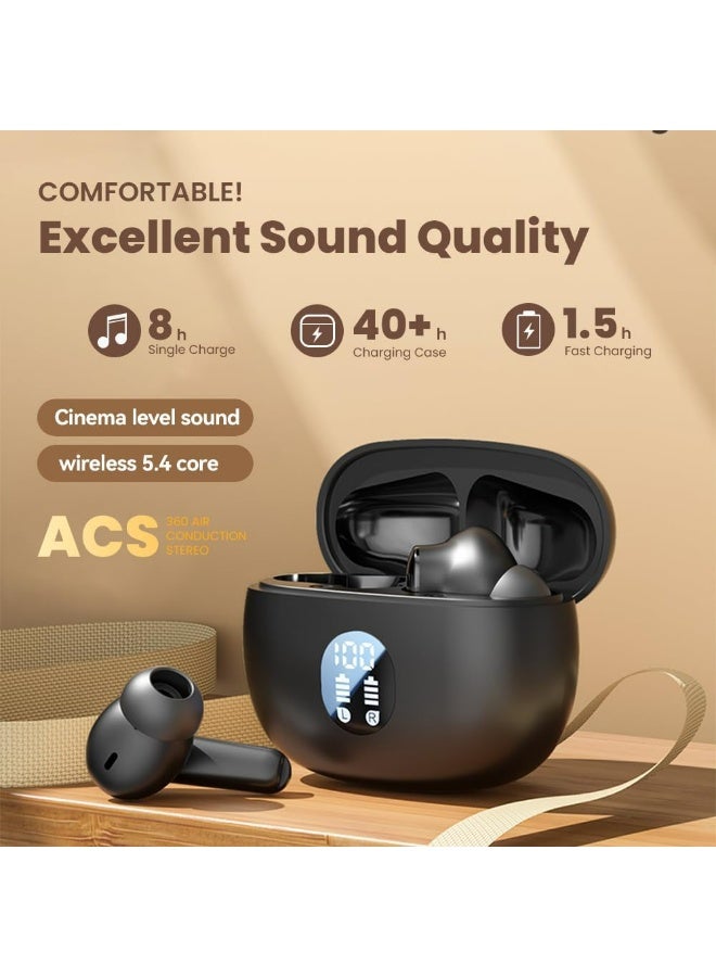 Wireless Earbuds, Bluetooth 5.4 Headphones Ear Buds With Bass Stereo Sound Noise Reduction Earphones, 120H Playtime,IPX7 Waterproof USB-C , Touch Control LED Display Headset For Work Sport  - Image 5