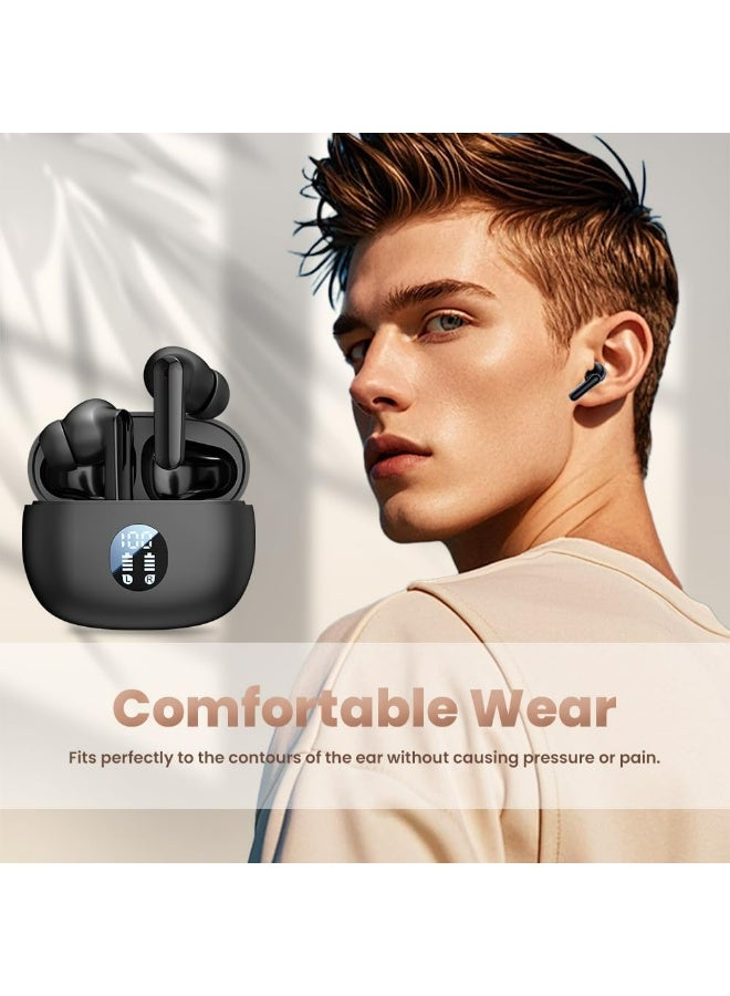 Wireless Earbuds, Bluetooth 5.4 Headphones Ear Buds With Bass Stereo Sound Noise Reduction Earphones, 120H Playtime,IPX7 Waterproof USB-C , Touch Control LED Display Headset For Work Sport  - Image 4