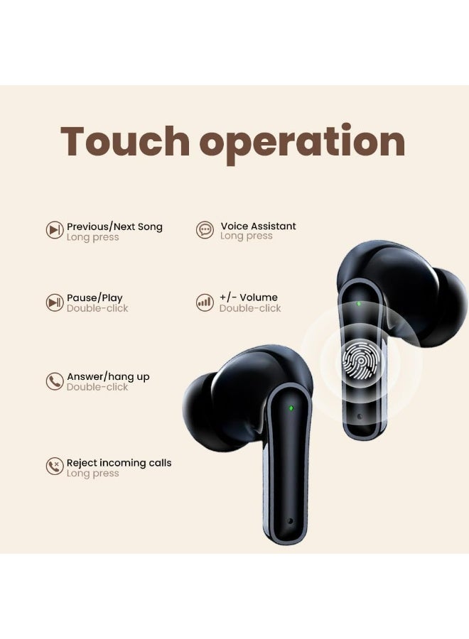 Wireless Earbuds, Bluetooth 5.4 Headphones Ear Buds With Bass Stereo Sound Noise Reduction Earphones, 120H Playtime,IPX7 Waterproof USB-C , Touch Control LED Display Headset For Work Sport  - Image 2