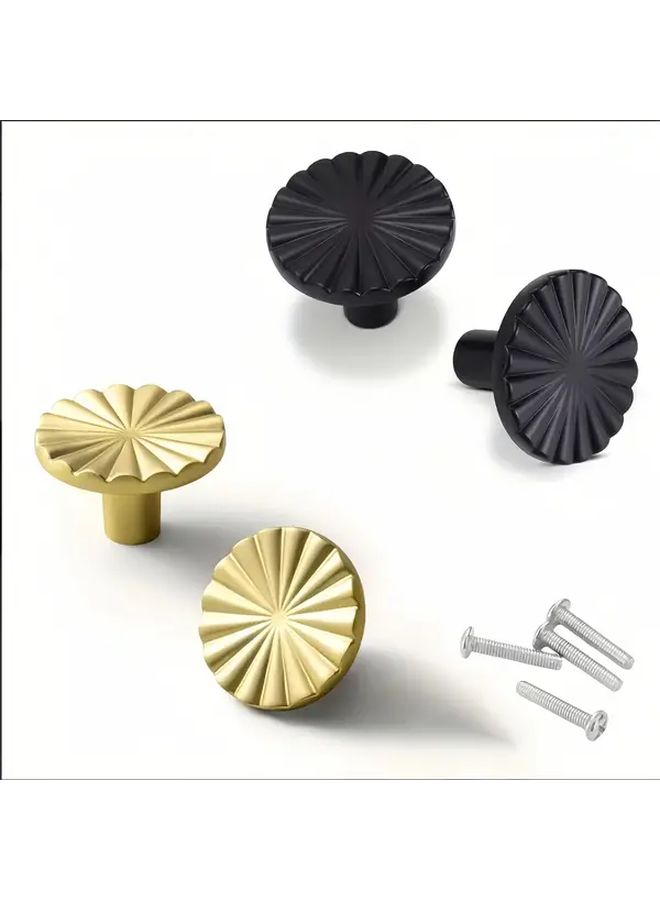 7Pcs Matte Black Plastic Cabinet Knobs Drawer Pulls Silvery Door Handles - Image 5