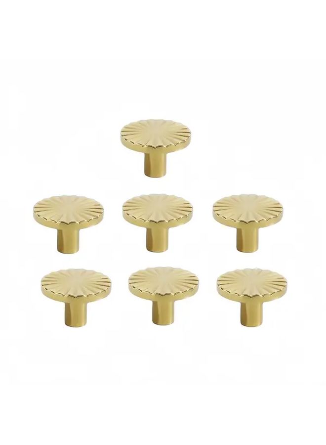 7Pcs Matte Black Plastic Cabinet Knobs Drawer Pulls Silvery Door Handles - Image 1